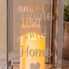 Hestia Glass Marble Effect LED Candle Lantern