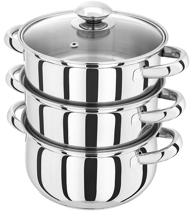 Judge 3 Tier Glass Lid Steamer Set 18cm