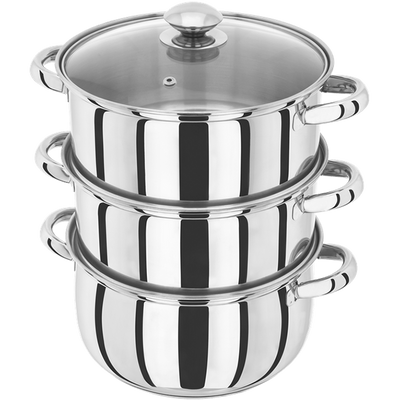 Judge 3 Tier Glass Lid Steamer Set 22cm