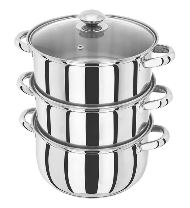 Judge 3 Tier Glass Lid Steamer Set 22cm