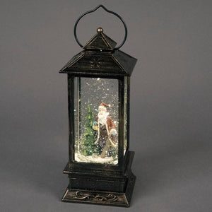 Battery Operated 27cm LED Water Lantern with Santa Scene