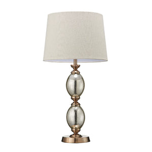 Stacked mercury store glass table lamp