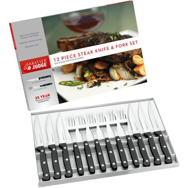 Judge Sabatier IV 12 Piece Steak Knife & Fork Set