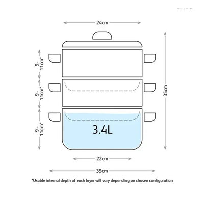 Judge 3 Tier Steamers Set 24cm