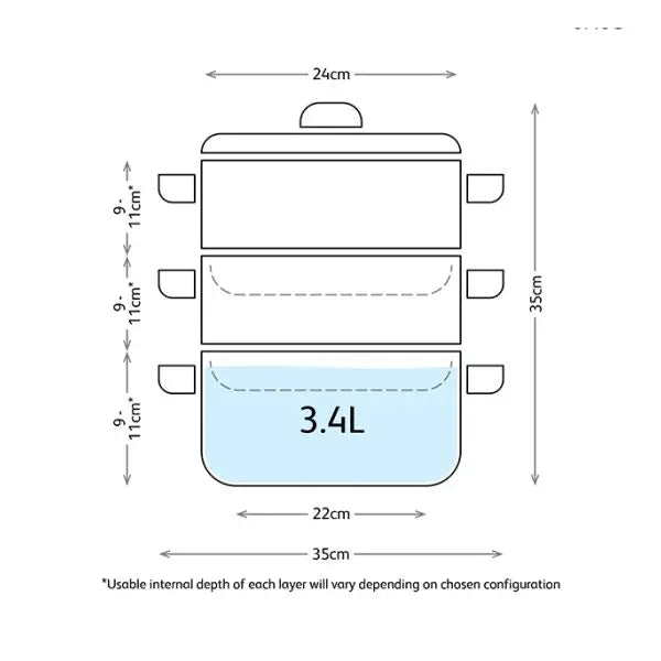 Judge 3 Tier Steamers Set 24cm