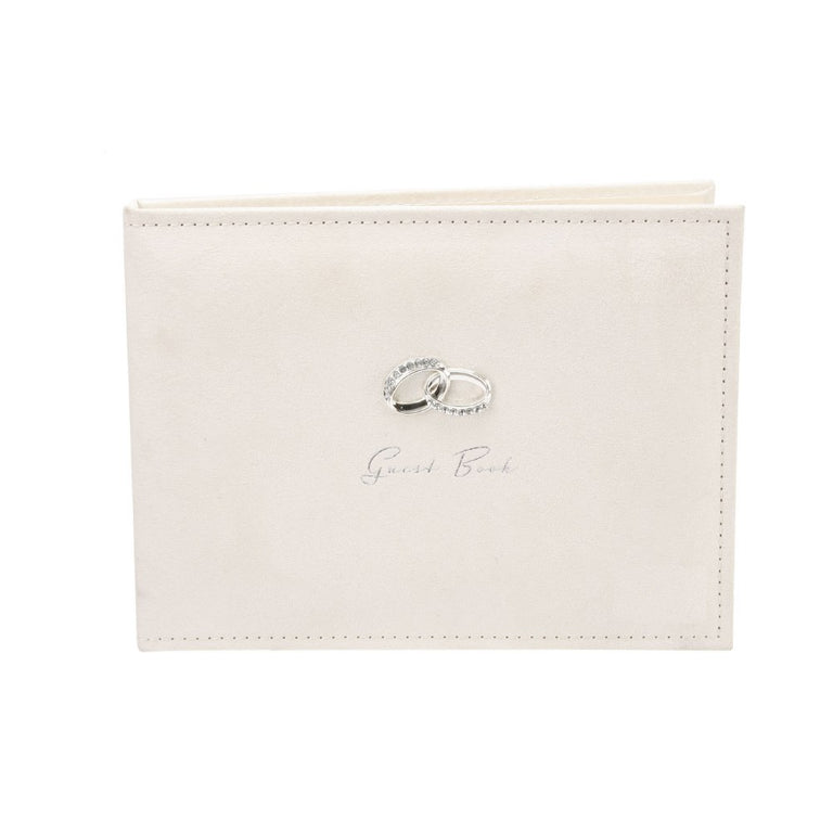 Amore by JULIANA Faux Suede Wedding Guest Book