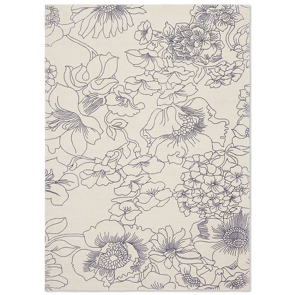 Brink & Campman Ted Baker Linear Floral Rug Blue