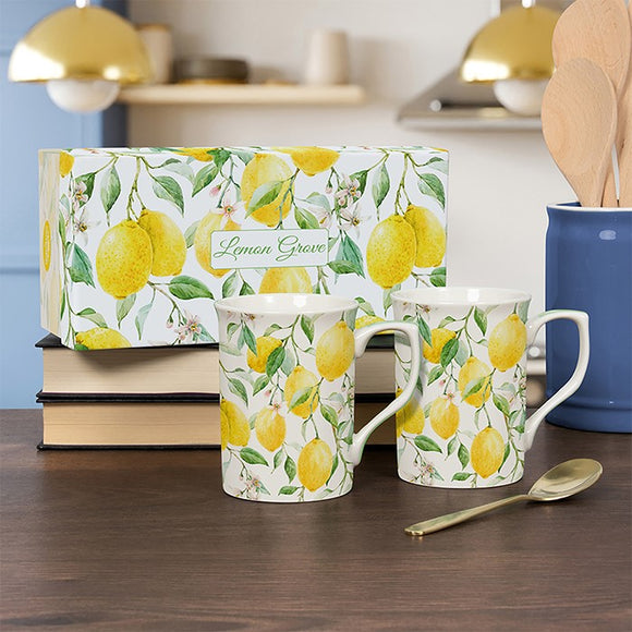 Lemon Grove Mug Gift Box Set of 2