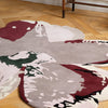 Ted Baker Shaped Magnolia Rug Burgundy