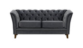 Newport 2 Seater Grey Velvet