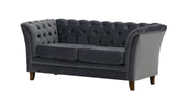 Newport 2 Seater Grey Velvet