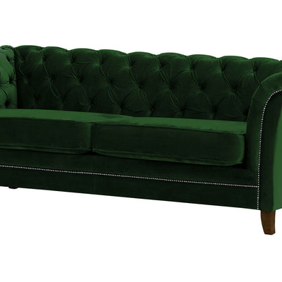 Newport 3 Seater Green Velvet