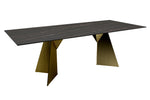 Osiris Dining Table 2200 Stone Golden Black