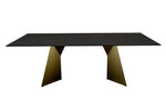 Osiris Dining Table 2200 Stone Golden Black