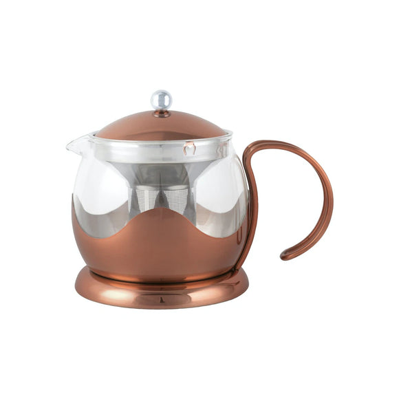 La Cafetire Le Teapot Glass Tea Infuser Copper