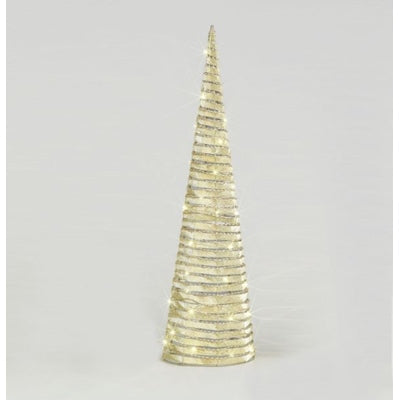 80CM Fabric Cone Ornament with Led