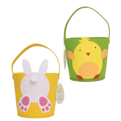 Large Easter Felt Bucket Assorted