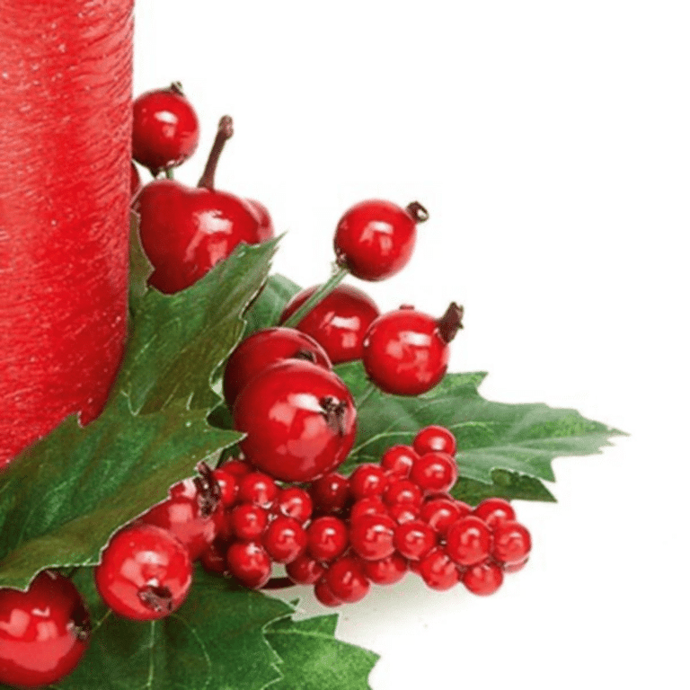 25CM Red Berry Candle Ring