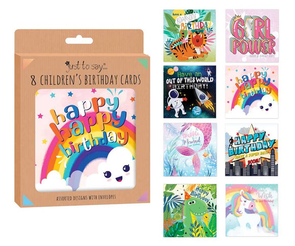 8 Kids Birthday Cards in Keepsake Box