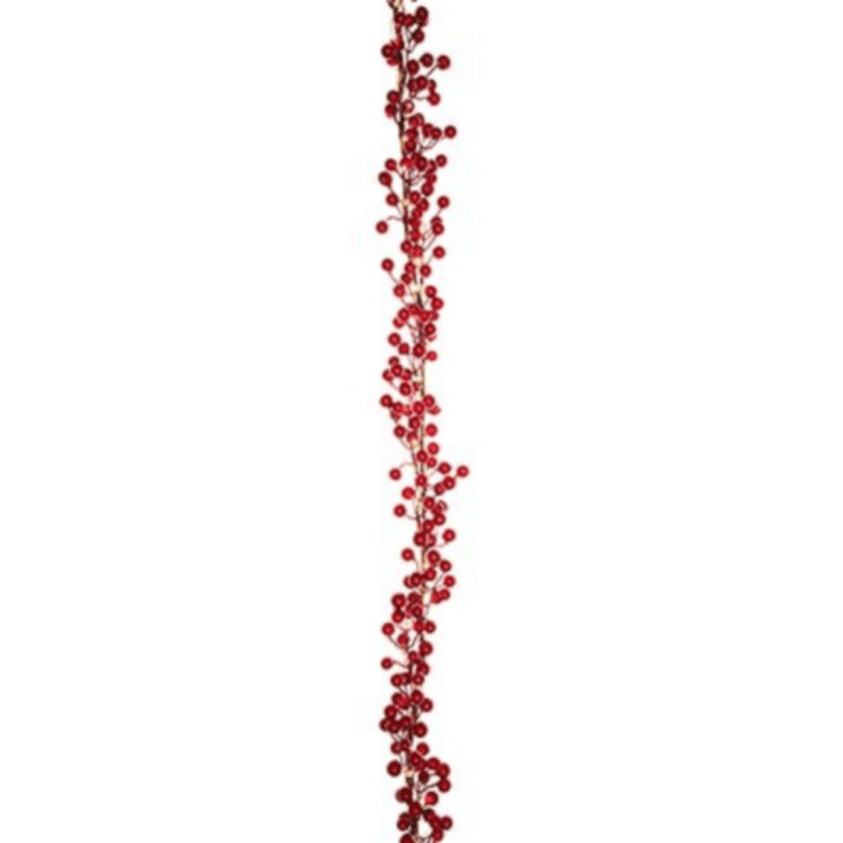 15M BO LIT RED BERRY GARLAND