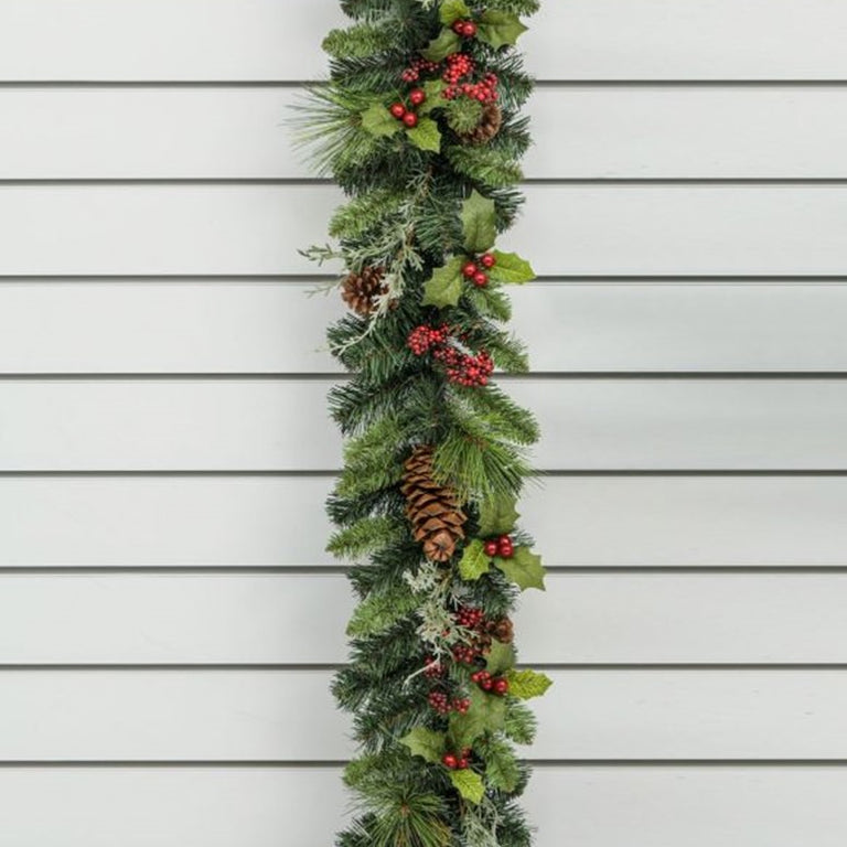 180CM Large Cone Holly Garland
