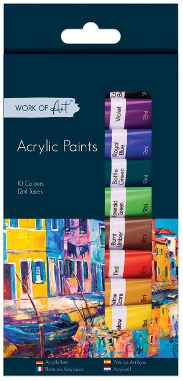 Acrylic Paints 10 x 12 ml tubes