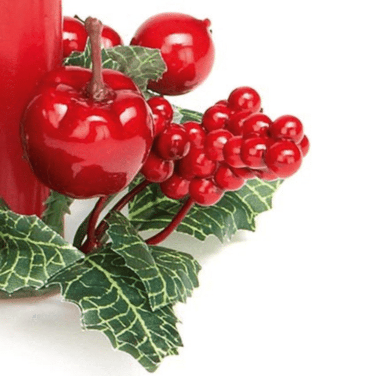 14cm Red Berry Candle Ring