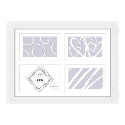 Photo Frames  White 4 Apperture  4x 6