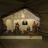 Snowtime Battery Operated 19cm Wooden Nativity Scene with Warm White LEDs