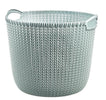 Curver Knit Round Storage Basket  Misty Blue