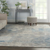 Nourison Solace Rug 01 Ivory Grey Blue