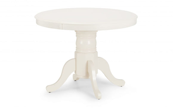 Discover the elegance and versatility of the Stanmore Round Extending Dining Table. Its round shape and sleek design create a contemporary focal point in your dining space. With its extending feature, this table easily adapts to accommodate extra guests, making it ideal for both intimate dinners and larger gatherings.