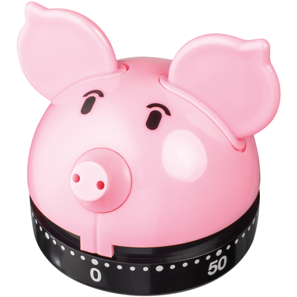 Judge Piggy Timer 60-Minute Wind-Up Kitchen Timer with Loud Alarm – Fun Cooking Accessory for Home & Professional Kitchens