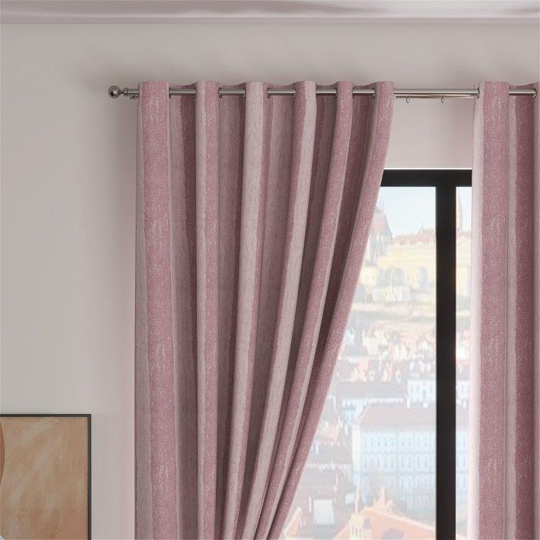 Toulon Interlined Eyelet Curtains  Blossom