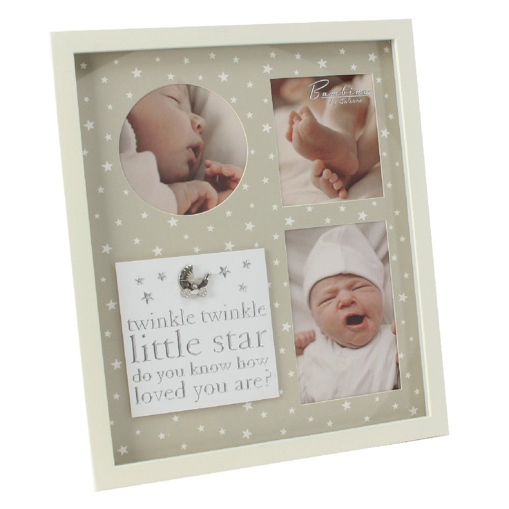 Triple Aperture Twinkle Little Star Photo Frame - Default Title - Foy ...