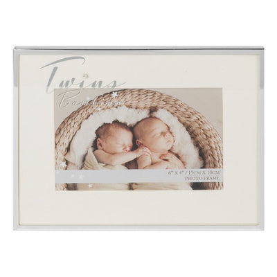 Silver Plated Photo Frame  Twins 6x 4