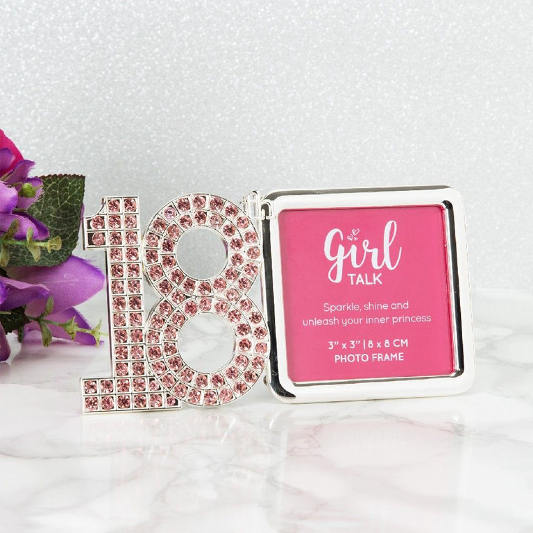 Pink Crystal Frame 3x 3 Birthday