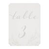 Pack Of 12 Wedding Table Number Cards
