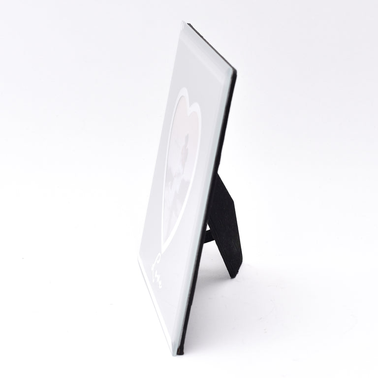 Mirror Border Photo Frame Heart Aperture Love 4 X 4