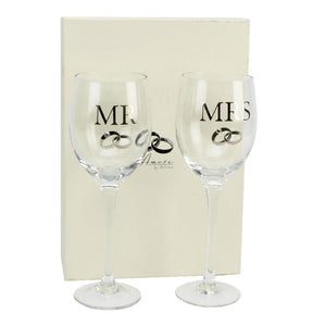 Wine Glass Gift Set  Mr  Mrs