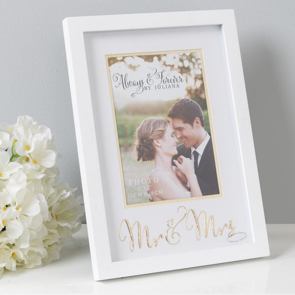 5 X 7  Always  Forever Photo Frame  Mr  Mrs