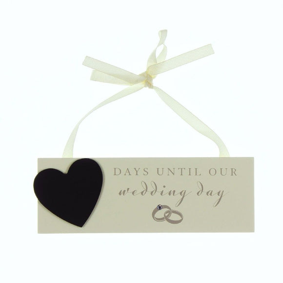 Amore Countdown to Wedding Plaque with Chalk