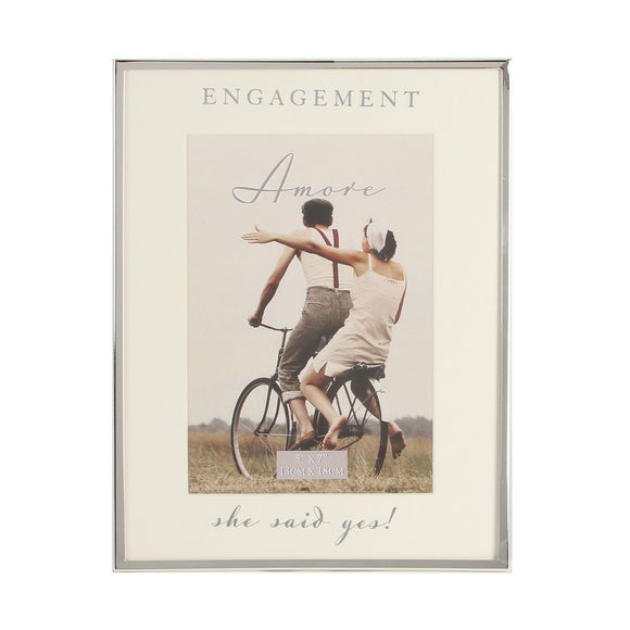 5 X 7  AMORE BY JULIANA SILVER FRAME  ENGAGEMENT