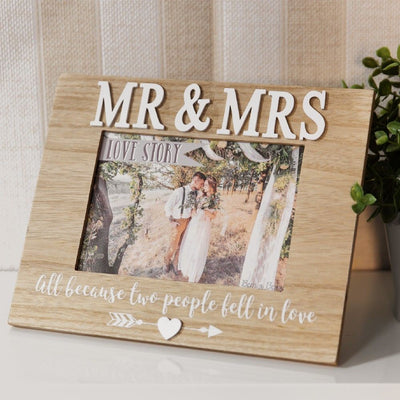 Love Story Photo Frame  Mr  Mrs