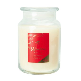 Winter Spice Candle Glass