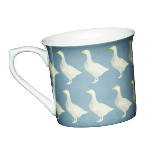 Fluted China Geese Mugs